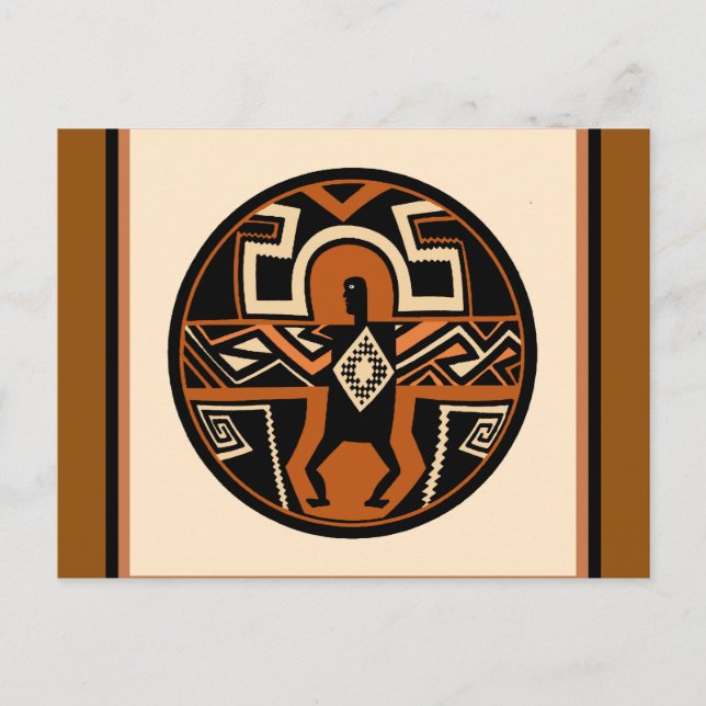 Mimbres Warrior Vykort (Framsida)