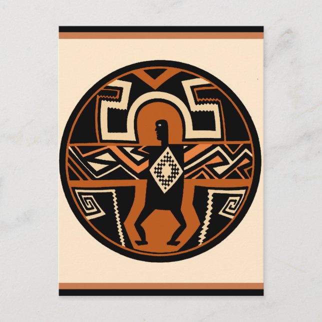 Mimbres Warrior Vykort (Framsida)