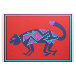 Mimbres Wild Cat Tygdesign Tyg
