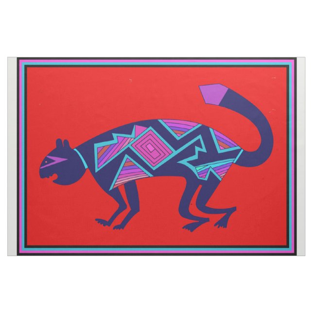 Mimbres Wild Cat Tygdesign Tyg (Yard)
