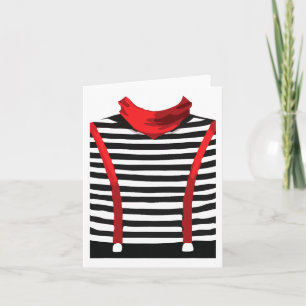 Mime Artist Performer Arts Halloween Costume Cospl Kort