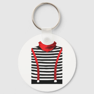 Mime Artist Performer Arts Halloween Costume Cospl Nyckelring