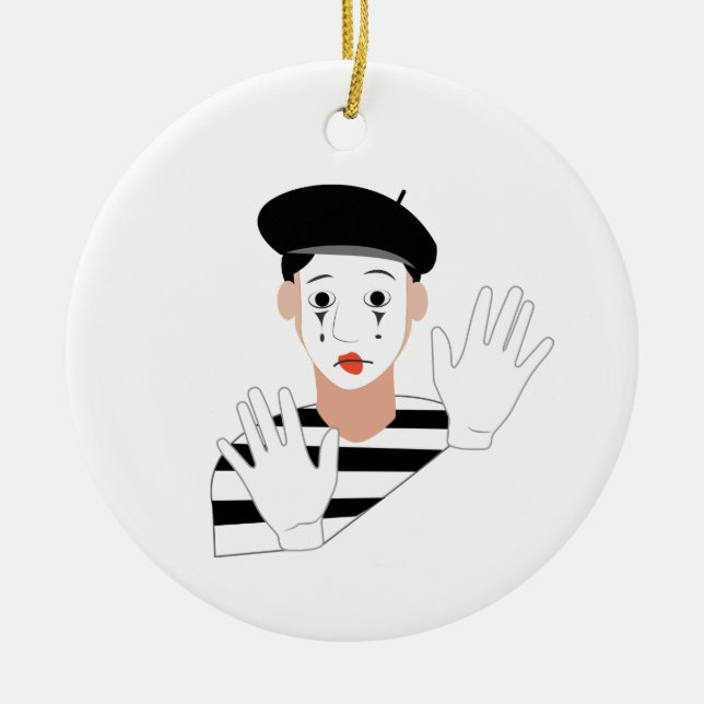 Mime Julgransprydnad Keramik (Framsidan)