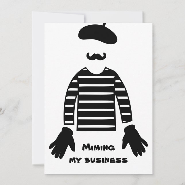 Mime Pantomime Miming My Business (Framsida)