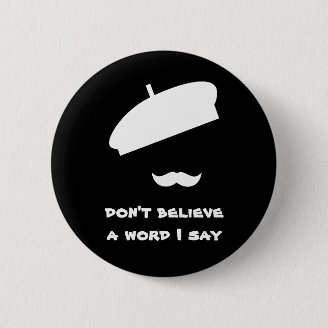 Mime Pantomime Silent Black Knapp (Framsida)