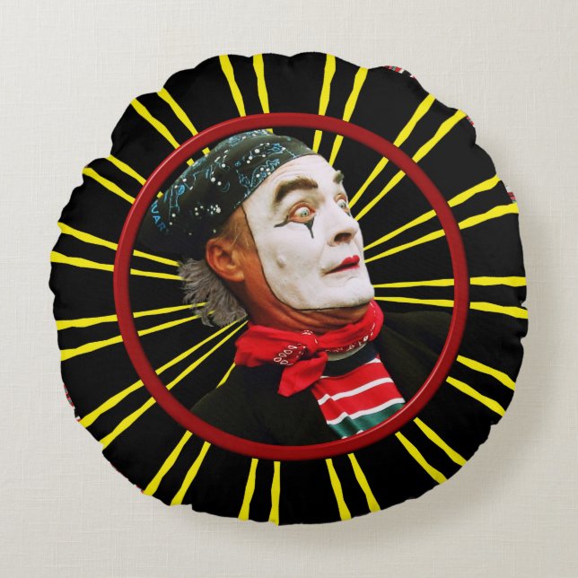 Mime Skrämt Round Dekorativ kudde (Framsidan)