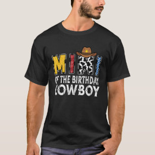 Mimi 1-års Cowboy Western Mimi Födelsedags Pojke T Shirt
