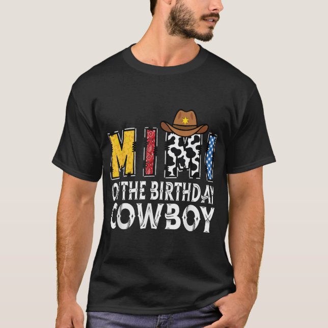 Mimi 1St Birthday Cowboy Western T Shirt (Framsida)
