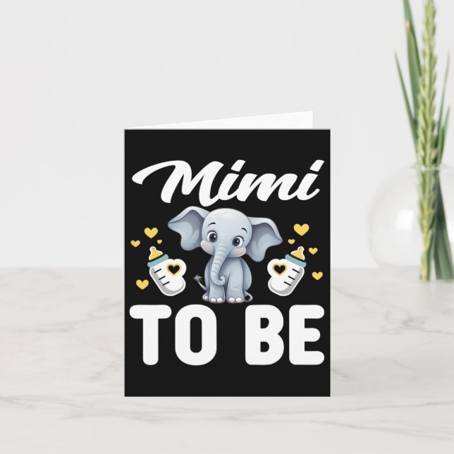 Mimi att vara elefantbebis mamma Mamma Mors dag Kort (Framsida)