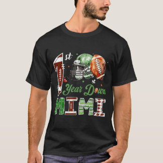 Mimi av 1 år gammal fotboll 1:a födelsedags pojke t shirt