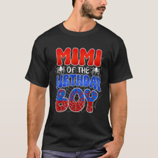 Mimi av födelsedags pojke kostym spindelnät födels t shirt