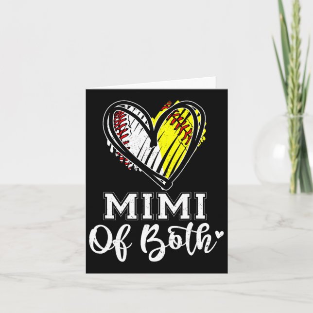 Mimi Båda baskiska Softball Grandma Mors dag Kort (Framsida)