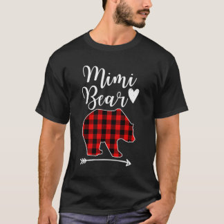 Mimi Bear Black Red Play Bear Grandma Gift T Shirt