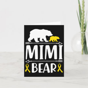 Mimi Bear Children Cancer Awareness Gift Mamma Kort