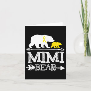 Mimi Bear Children Cancer Awareness Mimi of a Krig Kort