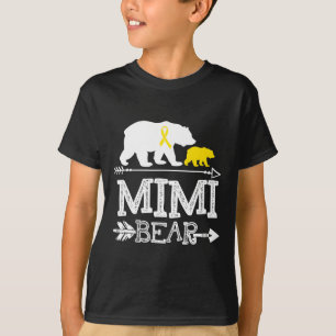 Mimi Bear Children Cancer Awareness Mimi of a Krig T Shirt