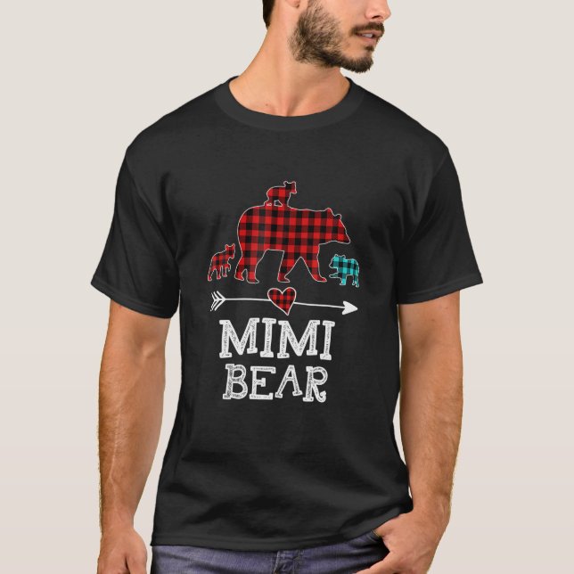 Mimi Bear jul jul Pajama Red Play Buffalo T Shirt (Framsida)