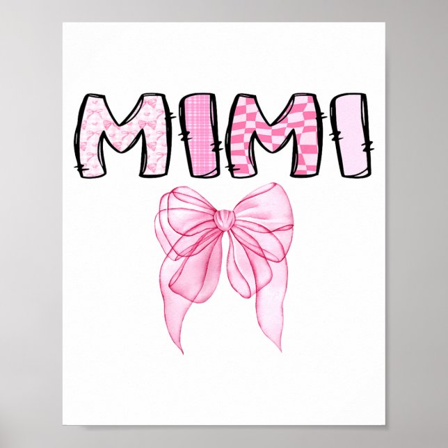 Mimi Birthday Girl Matching Coquette Nk Bow  Poster (Framsidan)