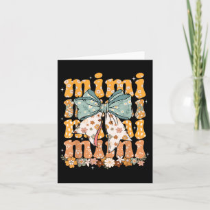 Mimi Blommigt Coquette Bow Mors dag Women Grandma Kort