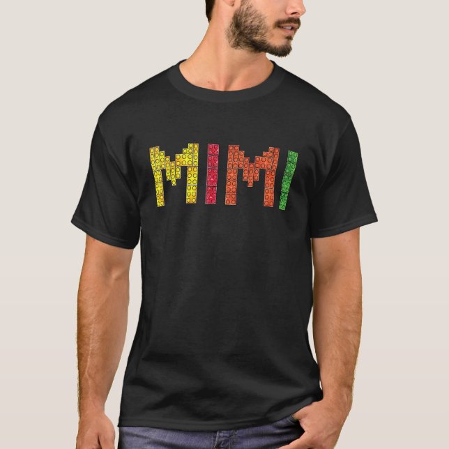 Mimi Brick Master Builder Bygger blockerar familje T Shirt (Framsida)