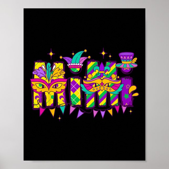 Mimi Bundle Mardi Gras Lycklig Mardi Gras Familj Poster (Framsidan)