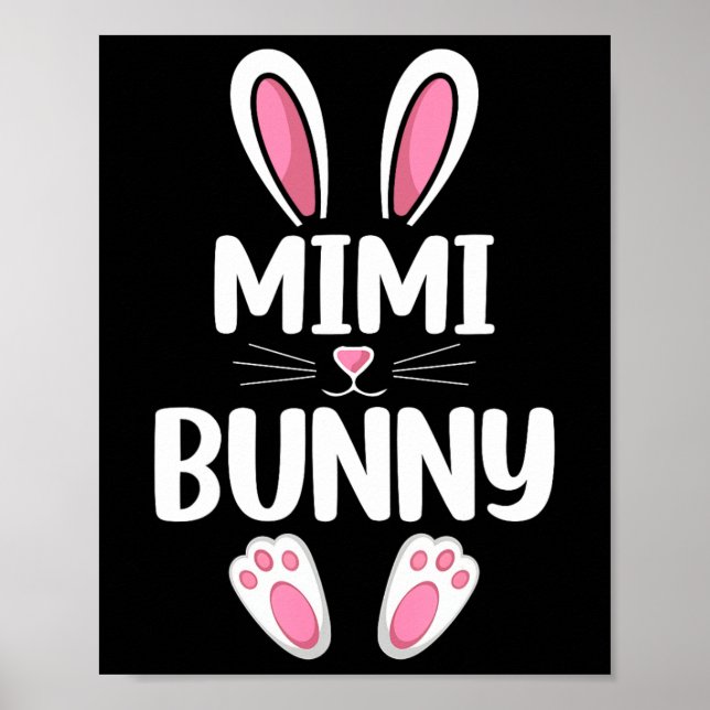 Mimi Bunny Matchande Familj Mimi Påskdag  Poster (Framsidan)