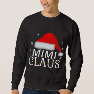 Mimi Claus Funny julmatchning mormor Lång Ärmad Tröja