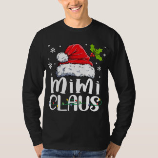Mimi Claus jul jul Pajama-familjen som matchar Jul T Shirt