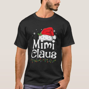 Mimi Claus jul jul Pajama-familjen som matchar Jul T Shirt