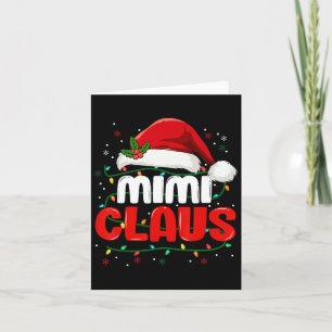 Mimi Claus jul Julafton Ljus Santa Girl Family Kort