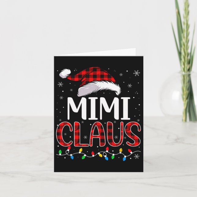 Mimi Claus jul Ljus Matching Family Julafton P Kort (Framsida)