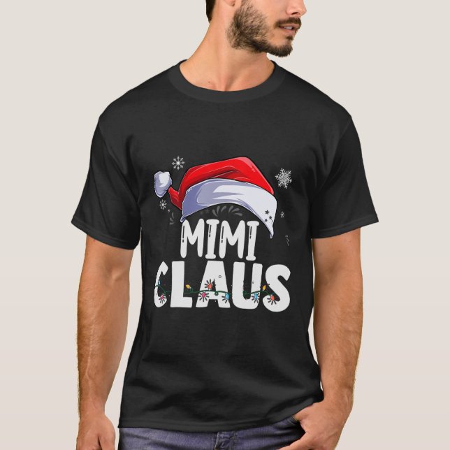 Mimi Claus Julafton Family Matching Grandma Funny  T Shirt (Framsida)