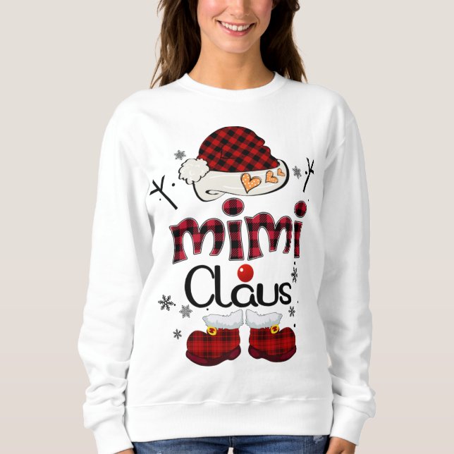 Mimi Claus Red Play Grandma Gift T Shirt (Framsida)