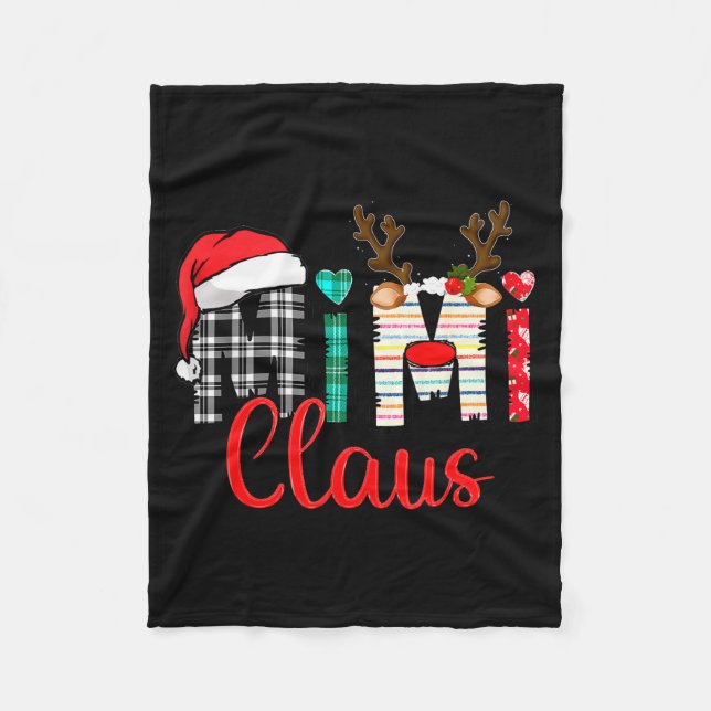 Mimi Claus Reindeer Christmas  Fleecefilt (Framsidan)