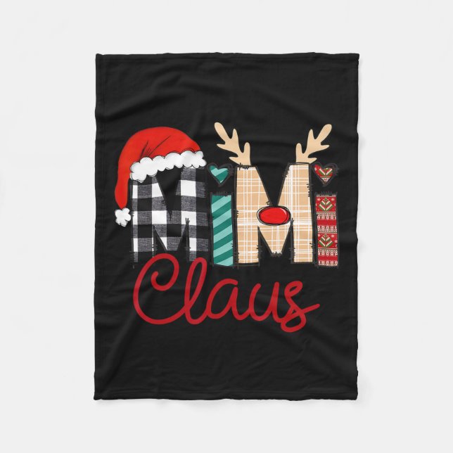 Mimi Claus Reindeer jul Fleecefilt (Framsidan)