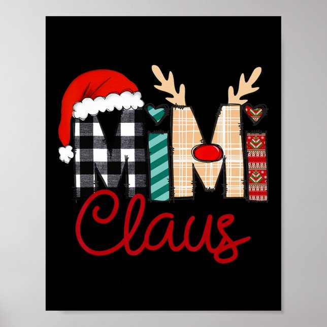 Mimi Claus Reindeer jul Poster (Framsidan)