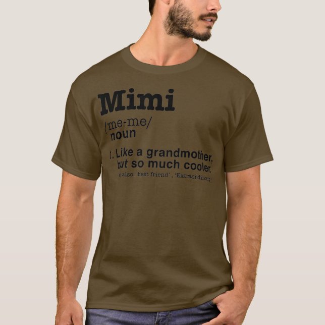 Mimi Definition Funny Grandmor Gift T Shirt (Framsida)