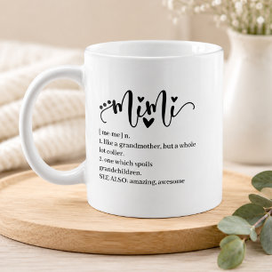 Mimi Definition Mormor Script Hjarta Minimal Rolig Kaffemugg