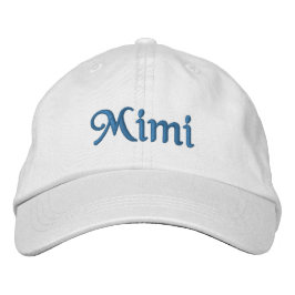 Mimi Embroized Baseball Cap / Hat Blue Broderad Keps