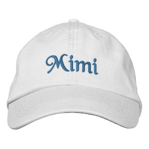Mimi Embroized Baseball Cap / Hat Blue Broderad Keps