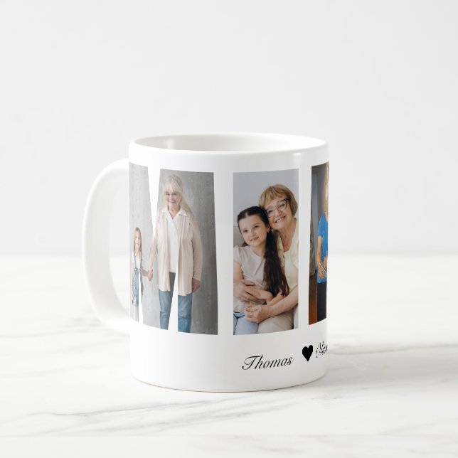 Mimi Fotokollage Minnessak för Mormor från Barnbar Kaffemugg (Framsida vänster)