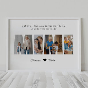 Mimi Fotokollage Minnessak för Mormor från Barnbar Poster
