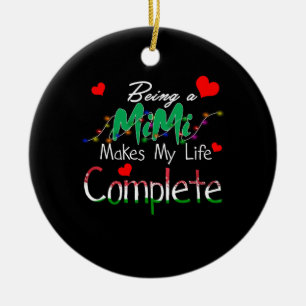 Mimi Gift Att vara en Mimi gör att mitt liv bli Julgransprydnad Keramik