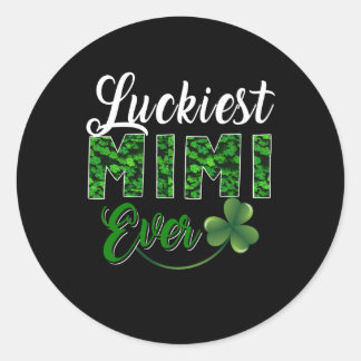Mimi Gift | Luckiest Mimi Alltid Flower Mimi Älska Runt Klistermärke