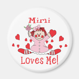 Mimi kärlek mig trasdocka magnet