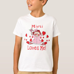 Mimi kärlek mig trasdocka t-shirt