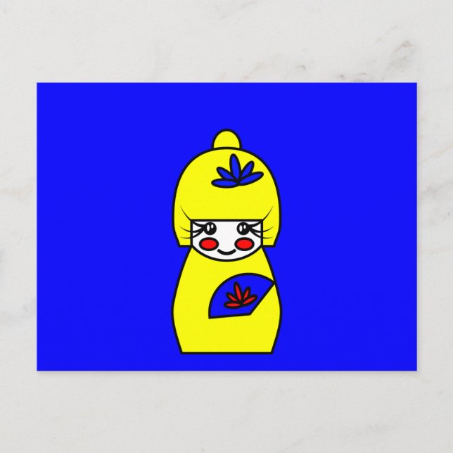 Mimi (Kokeshi Doll) vykort (Framsida)