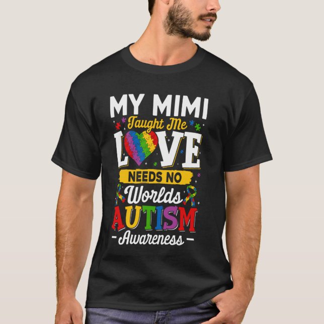 Mimi lärde mig att kärlek inte behöver ord Rolligt T Shirt (Framsida)