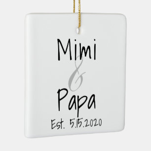Mimi och Pappa First Grandchild Ornament