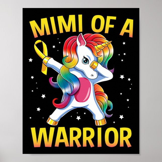 Mimi of a Warrior Child Cancer Awareness Unico Poster (Framsidan)